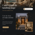 Maquette de landing page pour site immobilier de luxe