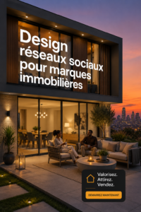 Exemple de design pour une marque immobilière attirante et professionnelle.