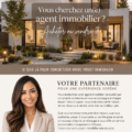 Un exemple de flyer immobilier professionnel en pleine présentation.