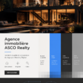 Agence immobilière avec une identité visuelle élégante et moderne