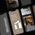 Visualisation d'un logo moderne représentant une entreprise immobilière.