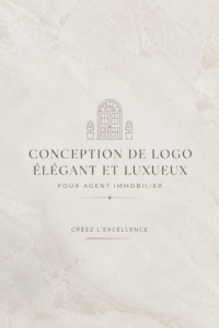 Un logo élégant pour une agence immobilière avec des couleurs sophistiquées
