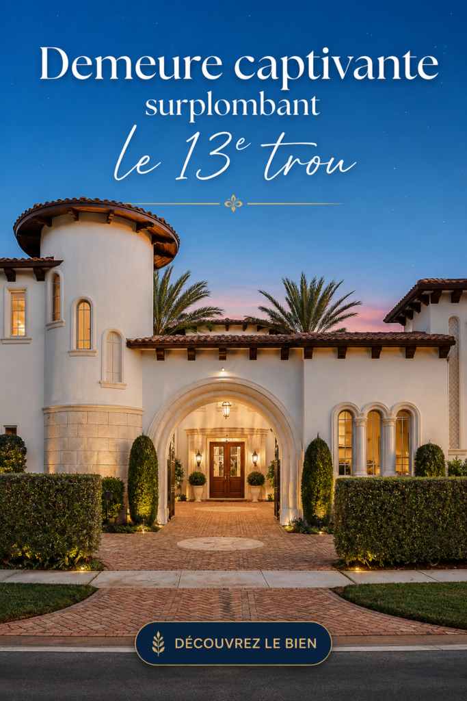 Maison d'exception avec vue sur le 13ème trou d'un golf
