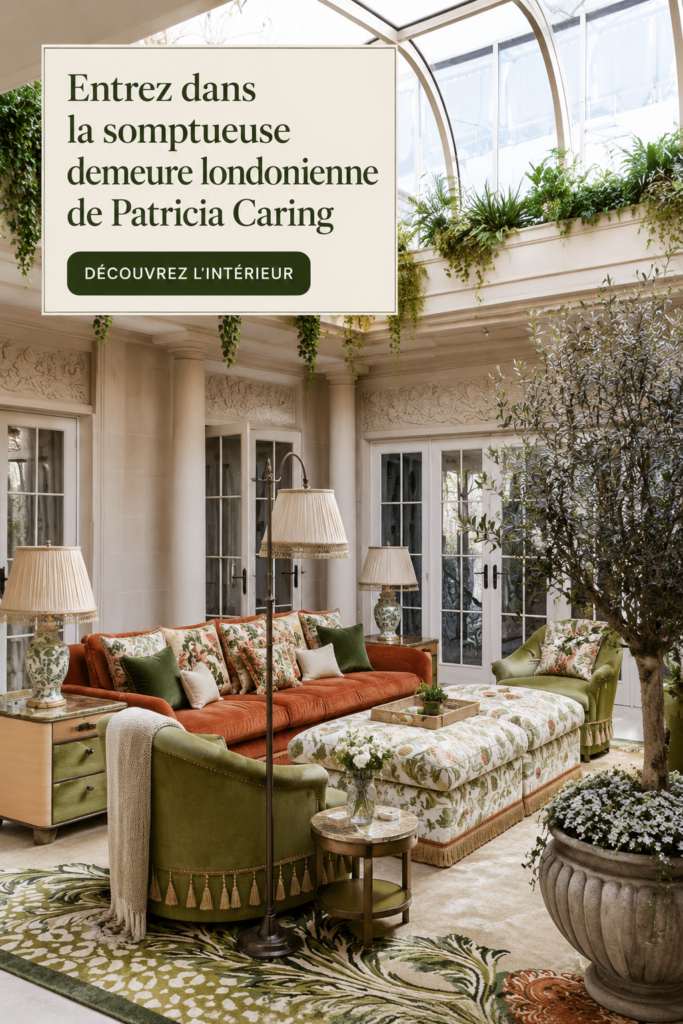Maison de Patricia Caring à Londres, un exemple d'élégance et de style.
