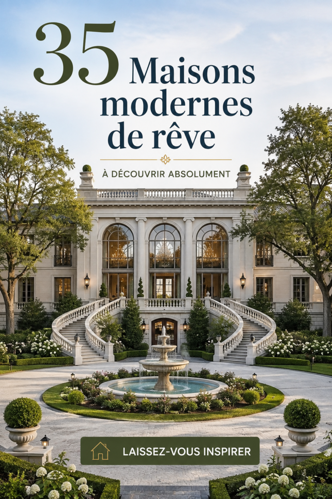 Une magnifique maison moderne avec de grandes fenêtres et une architecture élégante.