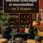 Intérieur chaleureux avec une décoration maximaliste colorée