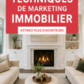 Stratégies de marketing pour l'immobilier de luxe avec des graphiques et des illustrations.