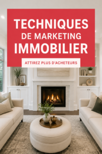 Stratégies de marketing pour l'immobilier de luxe avec des graphiques et des illustrations.