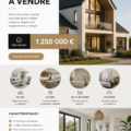 Exemple de flyer immobilier élégant pour la vente de maison