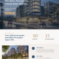 Un aperçu d'un site immobilier chaleureux utilisant un thème WordPress moderne.