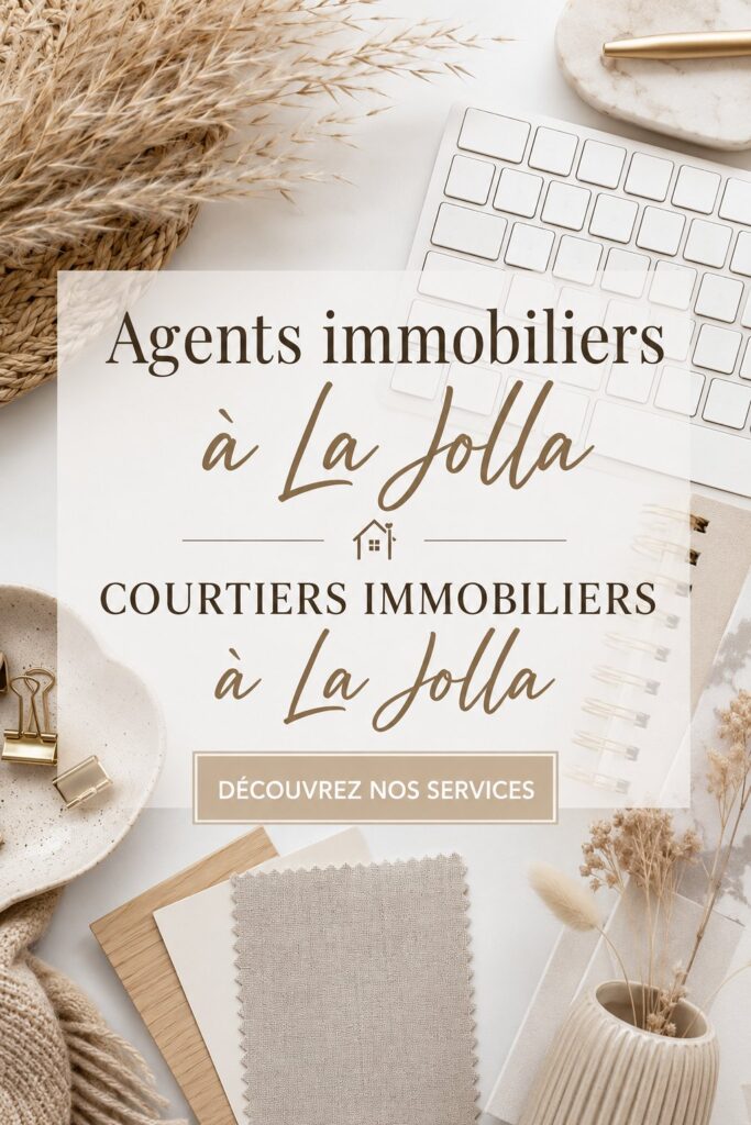 Femme souriante discutant avec un agent immobilier à La Jolla