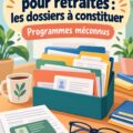 Une femme sénior examinant des documents de demande d'aides financières liées à la retraite.