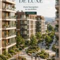 Un salon élégant d'une résidence de luxe avec une décoration moderne, mettant en avant l'immobilier haut de gamme.