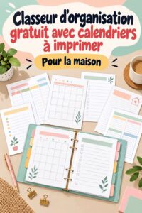 Classeur d'organisation pour une maison bien rangée avec des fournitures de bureau