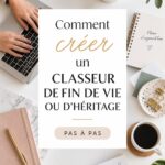 Photo d'un classeur rangé avec des documents de patrimoine à l'intérieur.