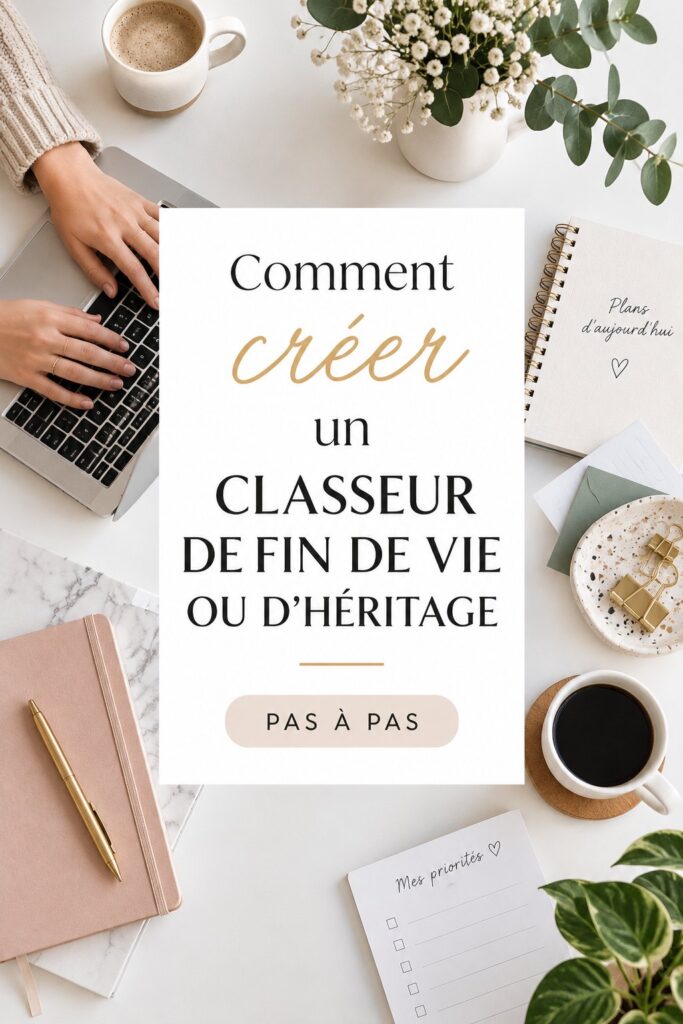 Photo d'un classeur rangé avec des documents de patrimoine à l'intérieur.