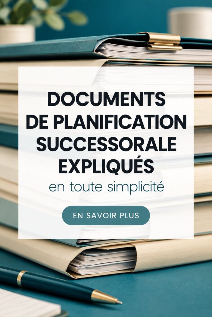 Illustration d'une femme réfléchissant à sa planification successorale et à ses documents