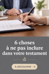 Une femme de 40 ans réfléchissant à la rédaction de son testament dans un intérieur chaleureux.