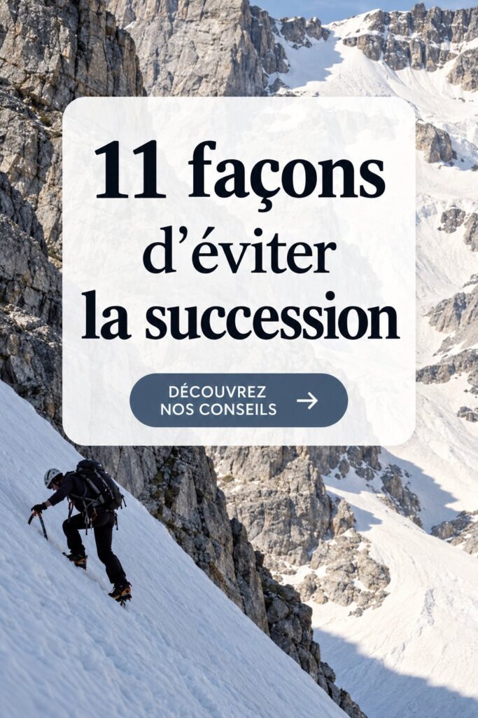 Image illustrant des maisons avec un panneau 'À vendre', symbolisant la planification successorale.
