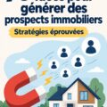 Image d'une femme discutant avec des clients potentiels dans une agence immobilière.