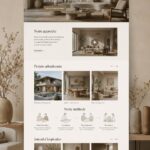 Modèle de site web élégant pour stylistes d'intérieur en tons chauds