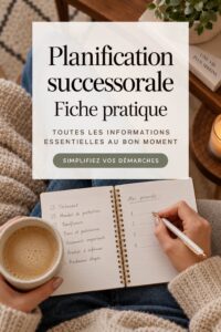 Image illustrant une famille réunie autour d'une table pour discuter de leur planification successorale.