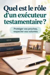 Exécuteur de succession assis au bureau, consultant des documents juridiques.