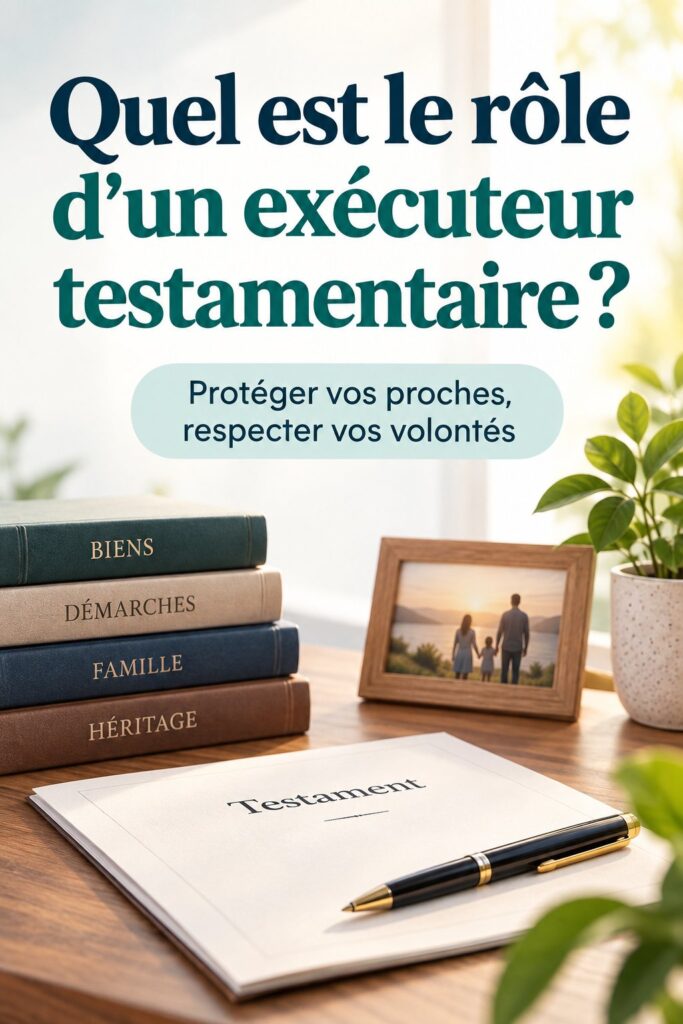 Exécuteur de succession assis au bureau, consultant des documents juridiques.