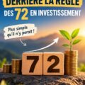 Illustration d'une femme réfléchissant à la règle des 72 pour ses investissements immobiliers.