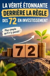 Illustration d'une femme réfléchissant à la règle des 72 pour ses investissements immobiliers.