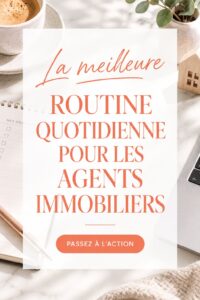 Une agent immobilier consultant son agenda pour une journée bien organisée.