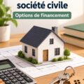 Image d'une femme examinant des documents immobiliers, symbole de l'achat via une société civile.