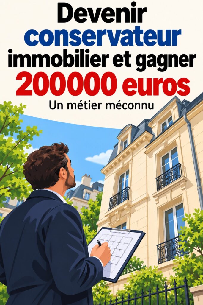 Illustration d'un entrepreneur en préservation immobilière examinant une propriété