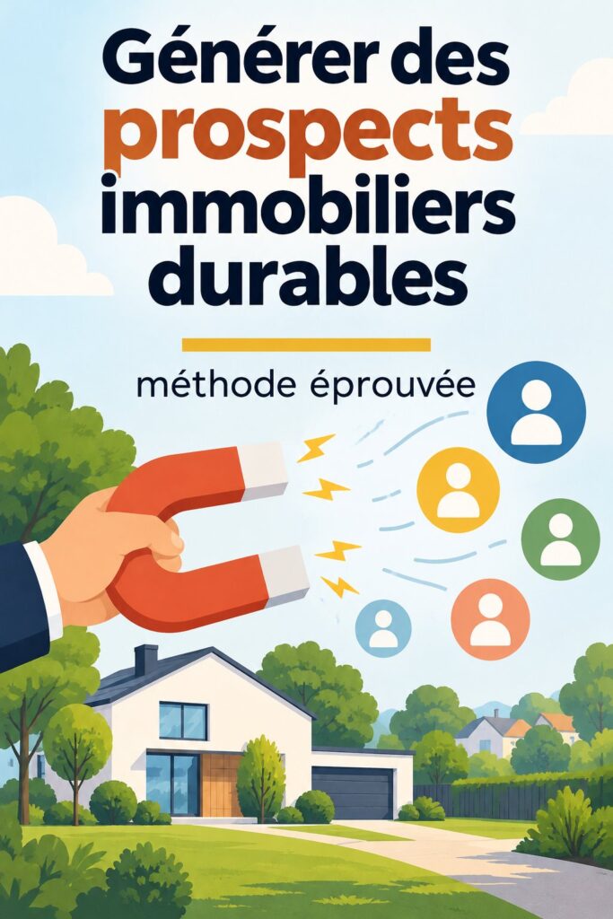 Femme souriante consultant un document immobilier, symbolisant la génération de leads réussie.