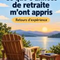 Une femme épanouie profitant de son temps libre en retraite, réfléchissant à ses expériences passées.