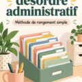 Femme organisant des documents avec douceur et méthode