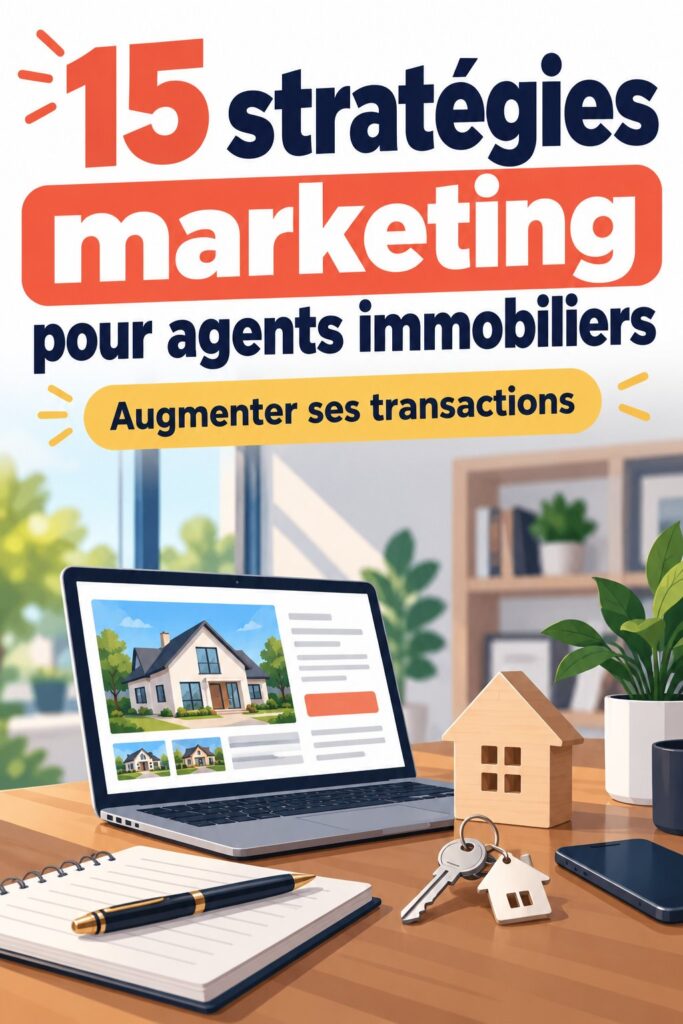 Agente immobilière en train de travailler sur des stratégies marketing.